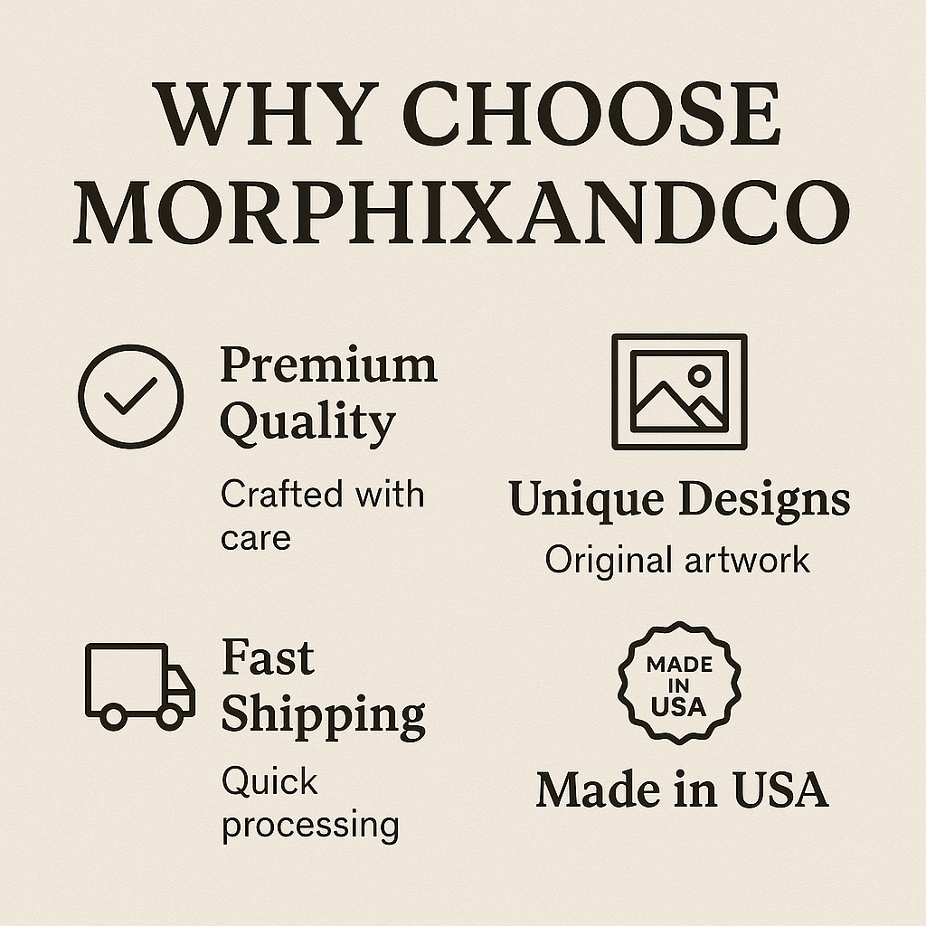 Promotional graphic for Morphixandco with reasons to choose them.