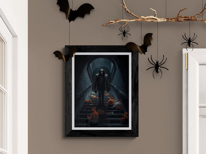 Surreal Halloween Raven Poster | Subway Tunnel Decor