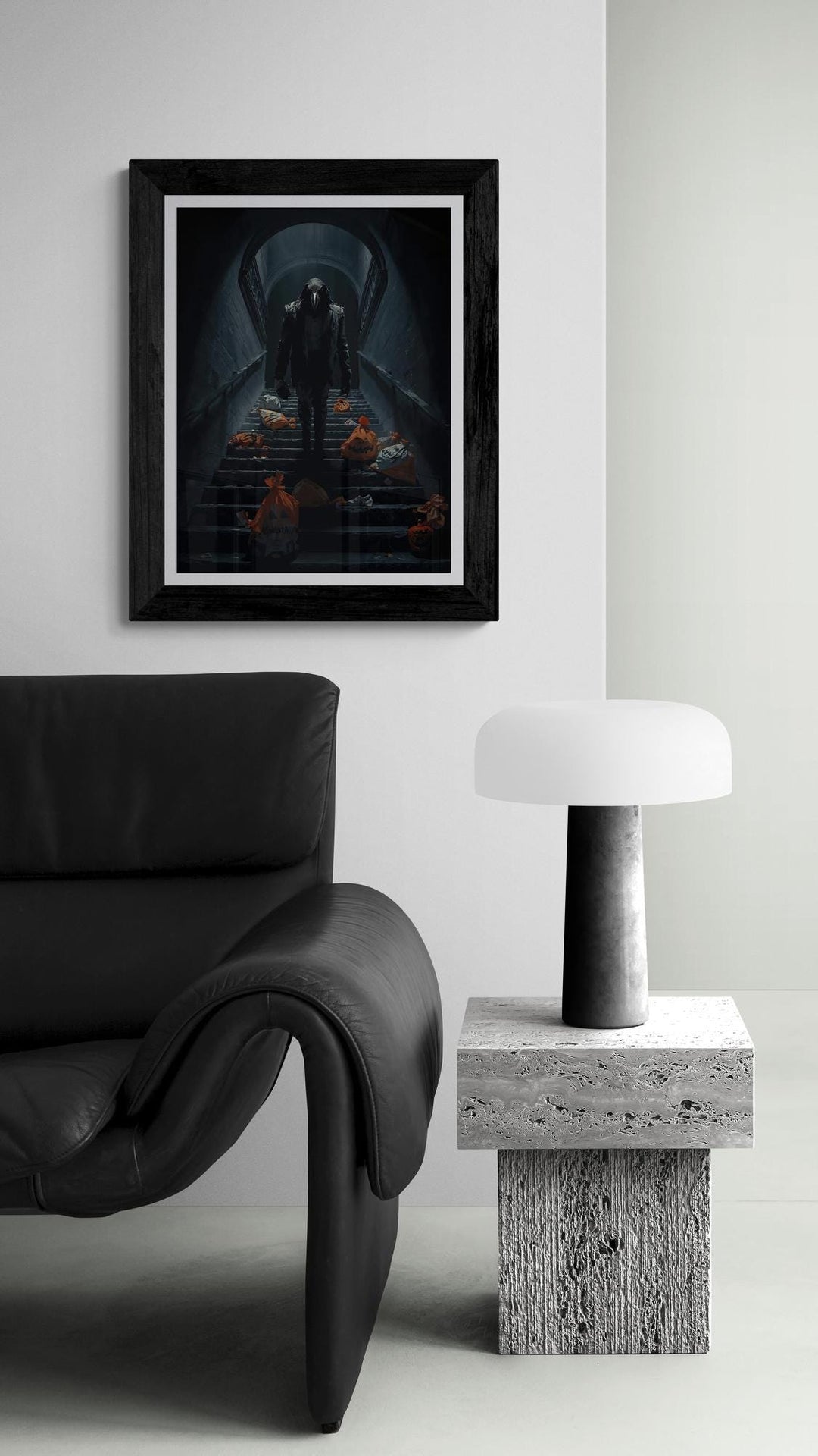 Surreal Halloween Raven Poster | Subway Tunnel Decor
