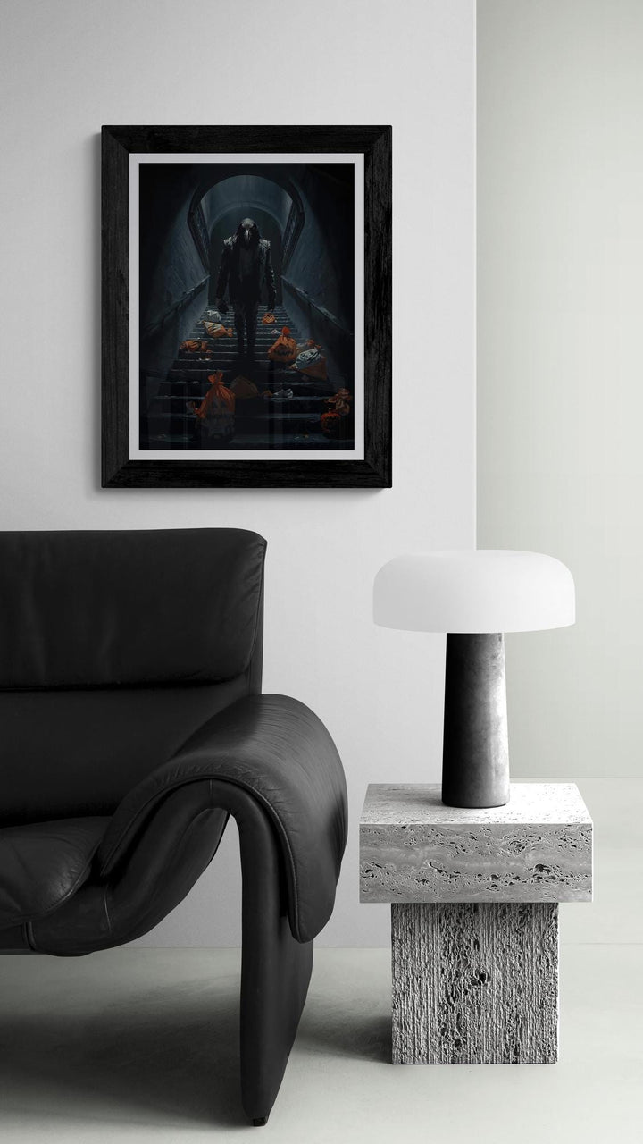 Surreal Halloween Raven Poster | Subway Tunnel Decor