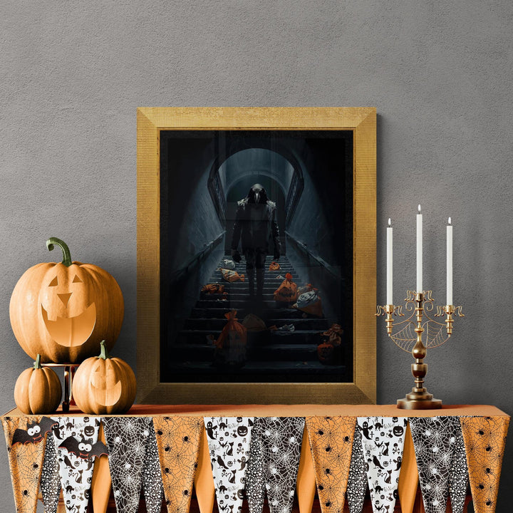 Surreal Halloween Raven Poster | Subway Tunnel Decor