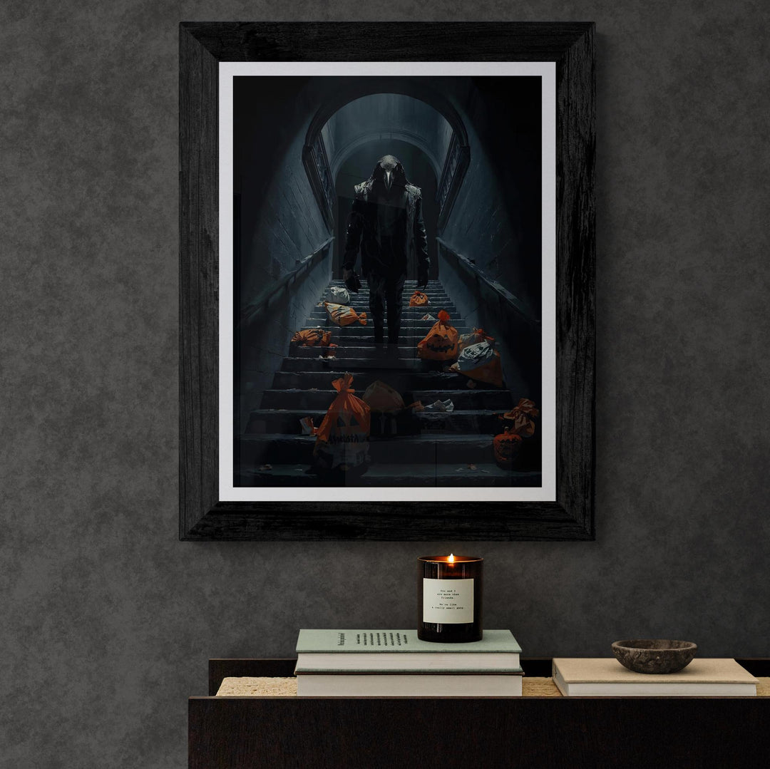 Surreal Halloween Raven Poster | Subway Tunnel Decor
