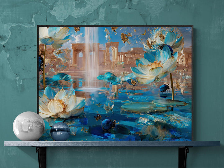 Surreal Egyptian Fantasy Print Canvas | Mythical Wall Art