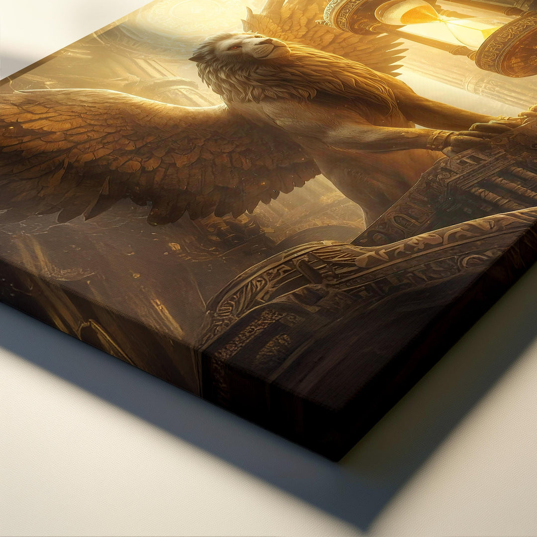 Eternal Griffin Time Guardian : Mythical Creature Wall Art