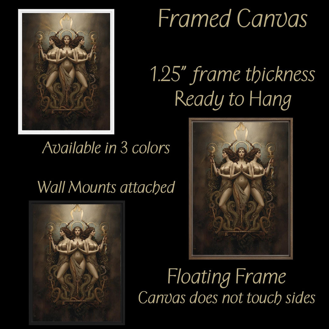 Hecate Wall Art | Triple Goddess Dark Fantasy Print