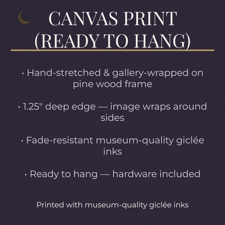 Dark Academia Bookshop Art – Rainy Night Library Canvas Print